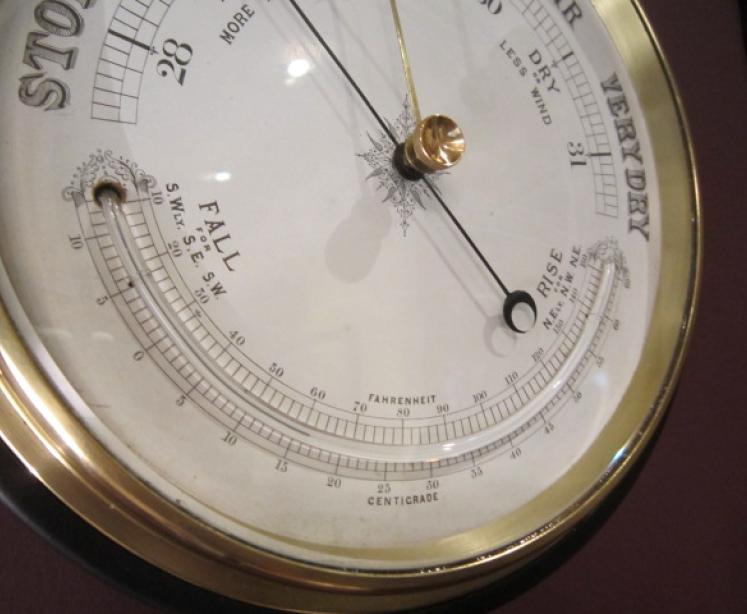 Large Victorian Enamelled Marine Barometer - Image 2