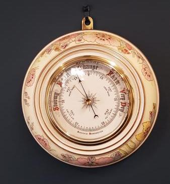 Unusual Victorian Porcelain Cased Barometer