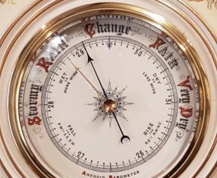 Unusual Victorian Porcelain Cased Barometer - Image 4