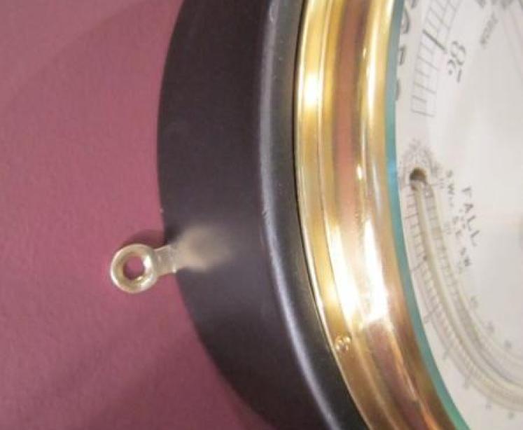 Large Victorian Enamelled Marine Barometer - Image 3