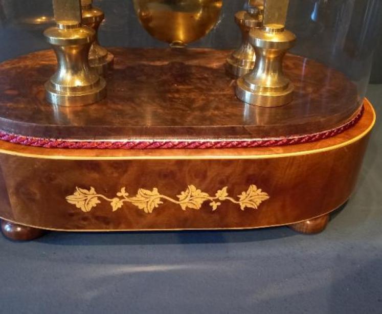 Mid Victorian Burr Walnut Fusee Skeleton Clock - Image 2