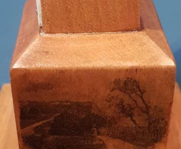 Victorian Boxwood Mauchline Ware Obelisk Desktop Thermometer - Image 5