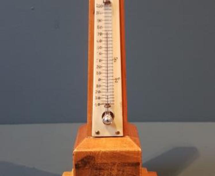 Victorian Boxwood Mauchline Ware Obelisk Desktop Thermometer - Image 7