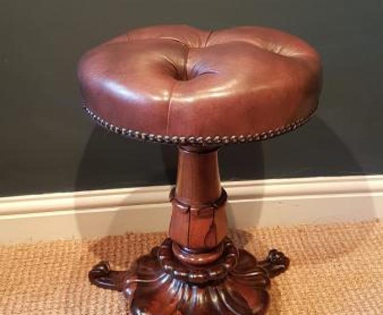 Fine Quality William IV Rosewood Stool - Image 1