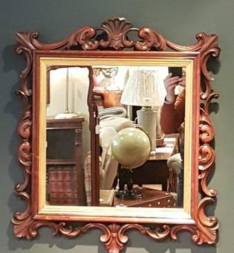 Victorian Carved Rosewood Mirror