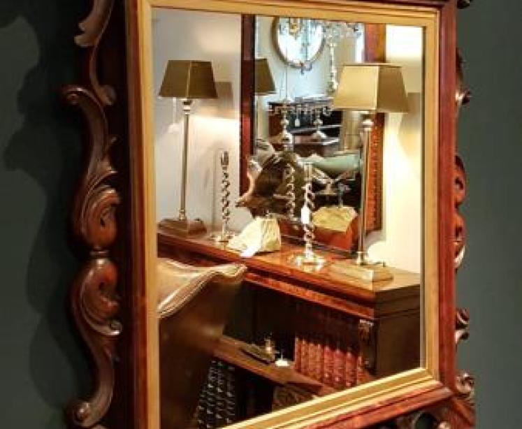 Victorian Carved Rosewood Mirror - Image 2