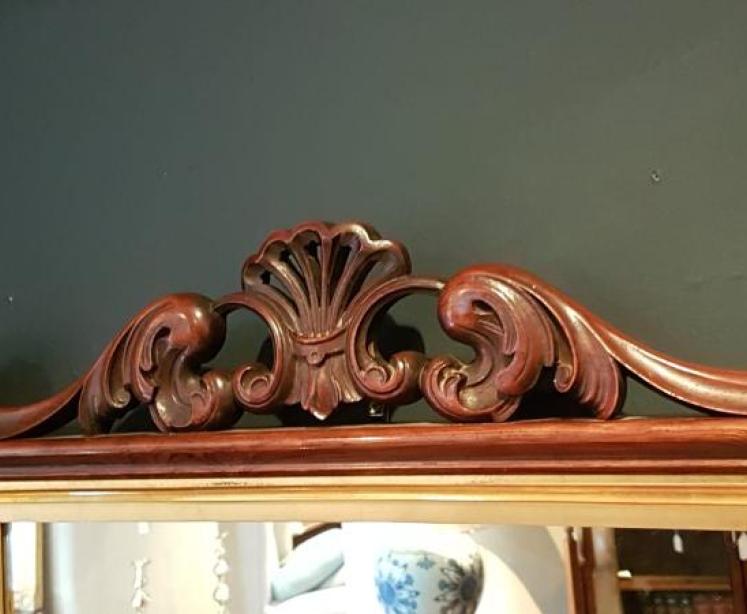 Victorian Carved Rosewood Mirror - Image 3