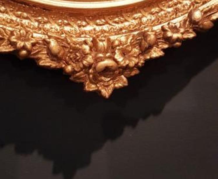 Victorian Oval Timber Gilt Mirror - Image 6