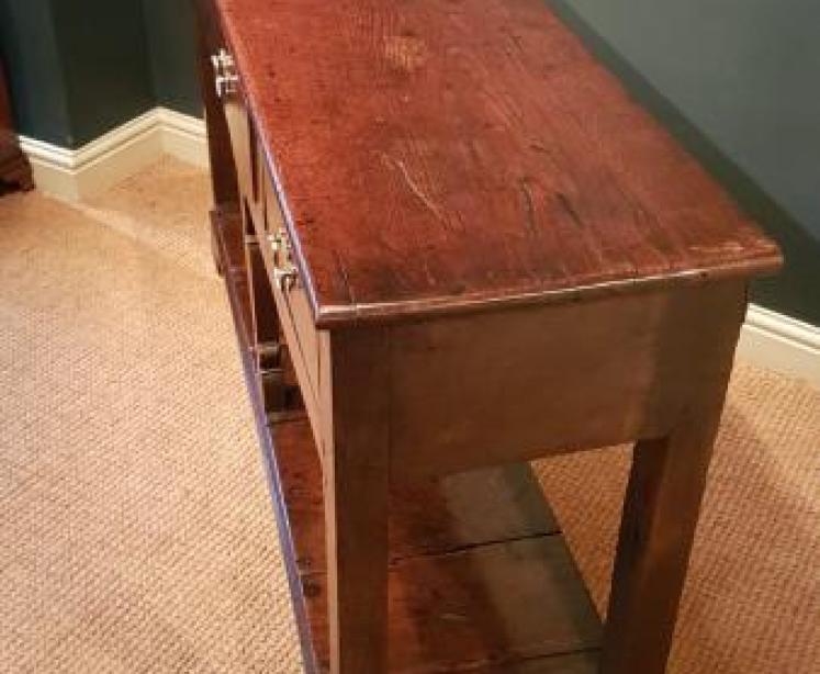 George II Oak Open Pot Board Dresser - Image 7