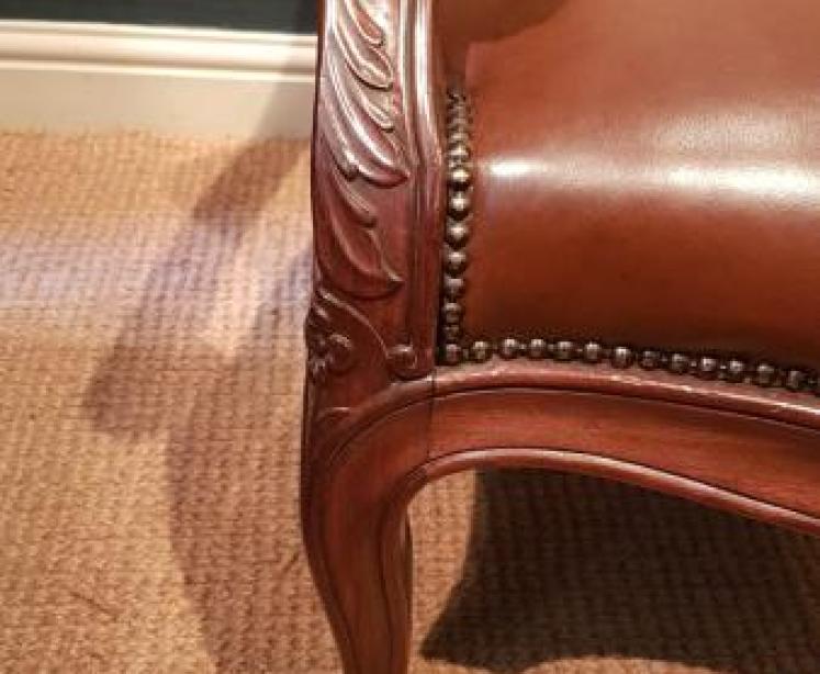 Matching Pair of Victorian Arm Chairs - Image 4