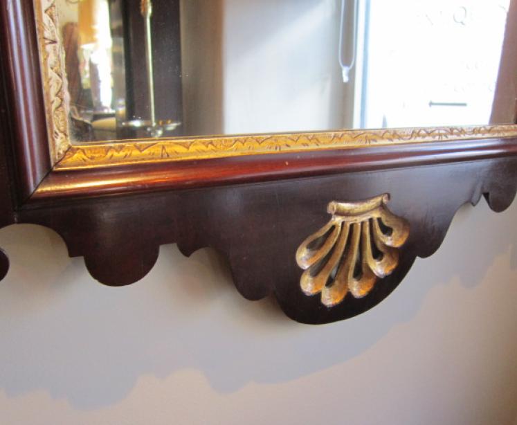 Impressive George III Period Mahogany Fretted Wall Mirror - Image 4