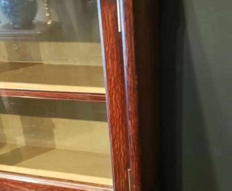  Original Edwardian Solid Oak Barristers Bookcase - Image 5