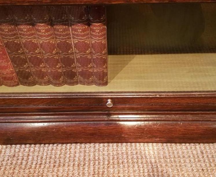  Original Edwardian Solid Oak Barristers Bookcase - Image 6