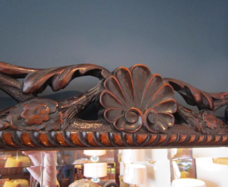 Superb Mid 19th Century Walnut Carved Mirror - Image 2