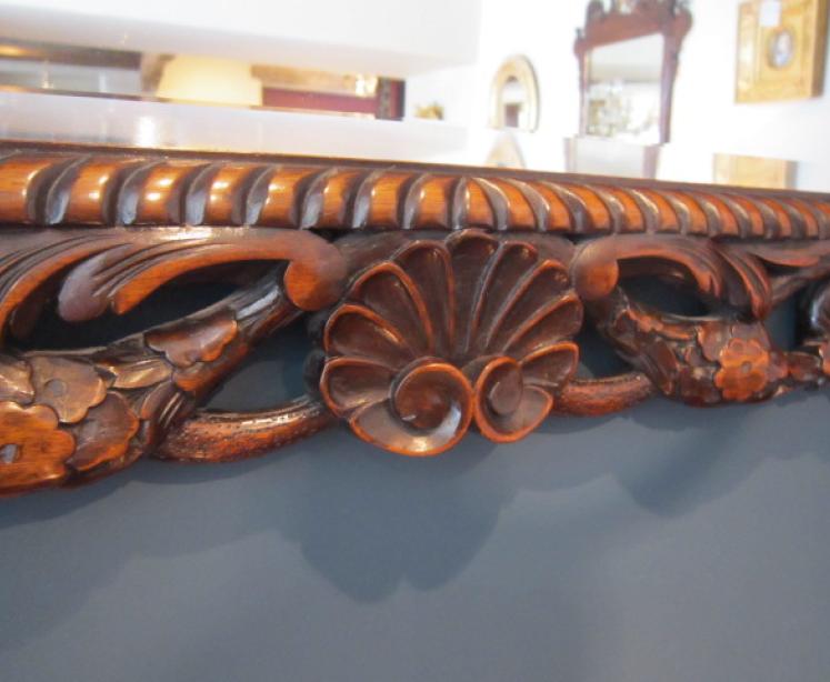 Superb Mid 19th Century Walnut Carved Mirror - Image 5