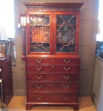 Fine George III Period Mahogany Secretaire Bookcase