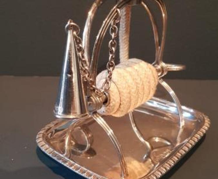 Silver Wax Jack Candlestick and Snuffer - Image 2