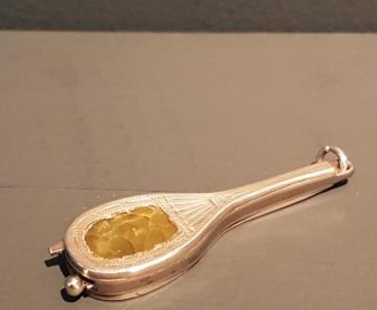 Victorian Silver Tennis Racket Cheroot Cutter - Image 1