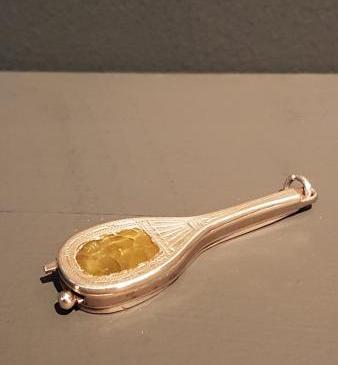 Victorian Silver Tennis Racket Cheroot Cutter