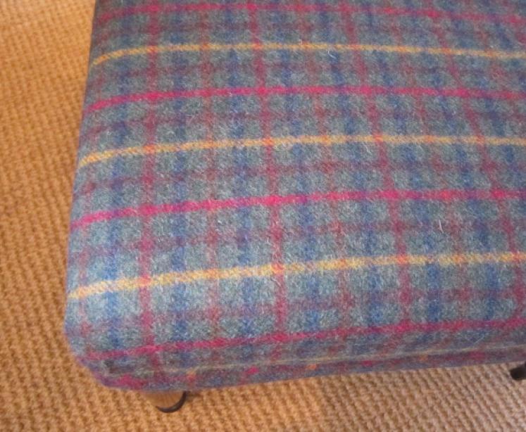 Early Victorian Upholstered Mahogany Legged Stool - Image 4