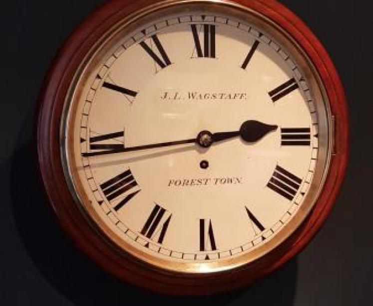 Late Victorian Mahogany Fusee Dial Clock - Image 1