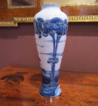 Rare McIntyre Moorcroft Hazeldene Blue Vase