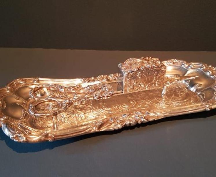 Outstanding Quality Silver Candle Snuffers and Tray - Image 1