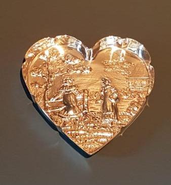Victorian Silver Heart Shaped Dish by William Comyns