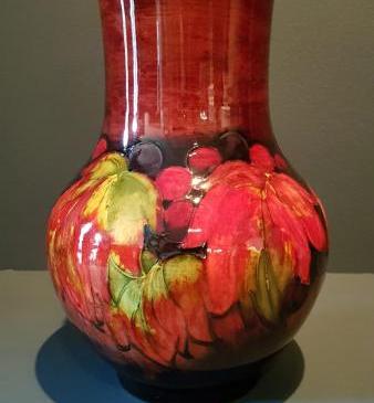 Impressive Moorcroft Leaf and Berries Flambe Vase