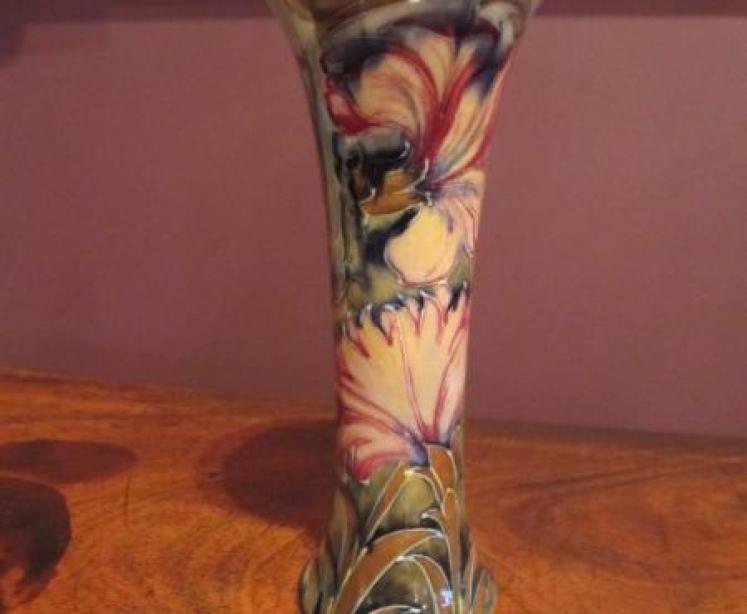 Early Moorcroft Spanish Flared Neck Vase - Image 4