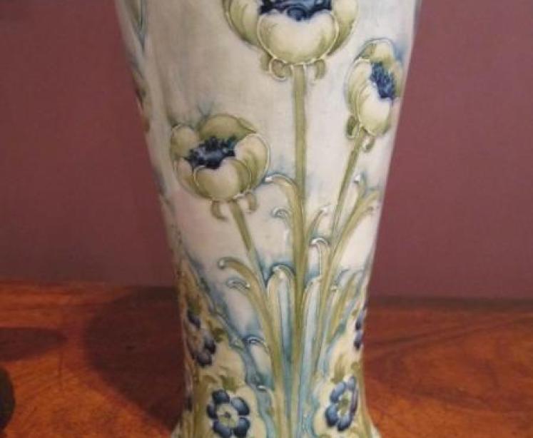 Rare Art Nouveau McIntyre Moorcroft Poppies Vase - Image 2