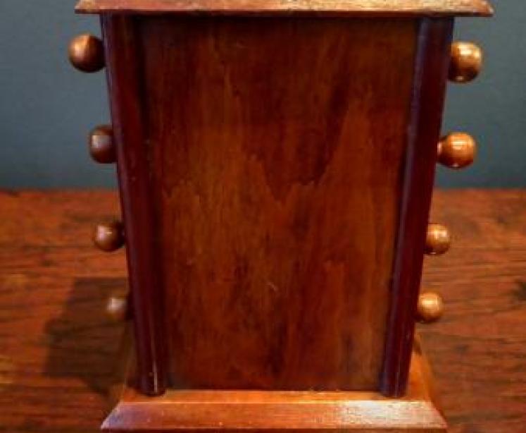 Antique Walnut Perpetual Desk Calendar - Image 4