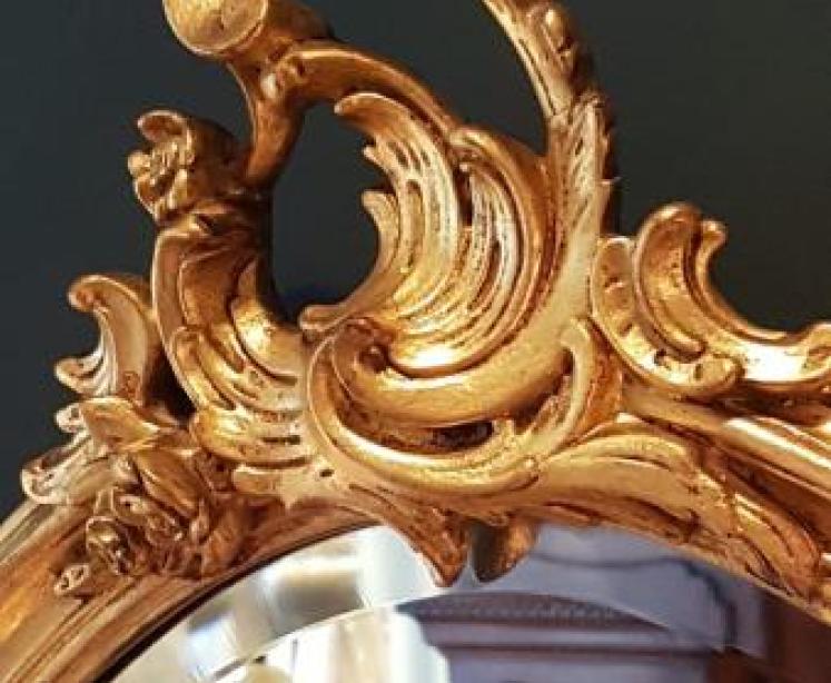 Quality Victorian Oval Timber Gilt Mirror - Image 5