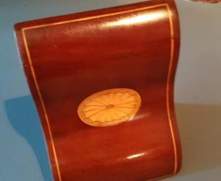 Superb Victorian Mahogany Stationery Box & Bookends - Image 5