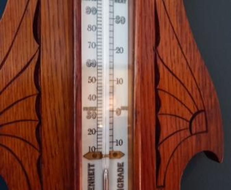 Antique Polished Oak Hughes of London Banjo Barometer - Image 5