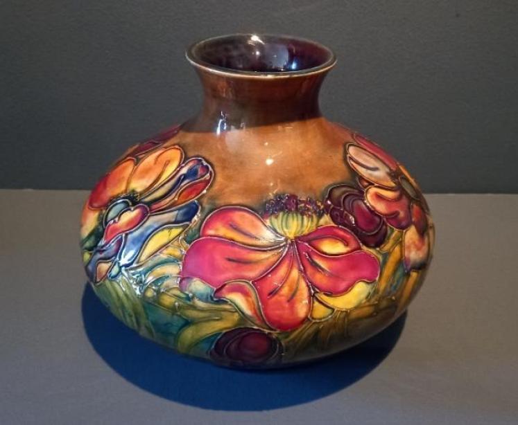 Large Moorcroft Flambe Glazed Anemone Vase - Image 1