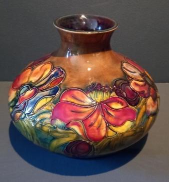 Large Moorcroft Flambe Glazed Anemone Vase
