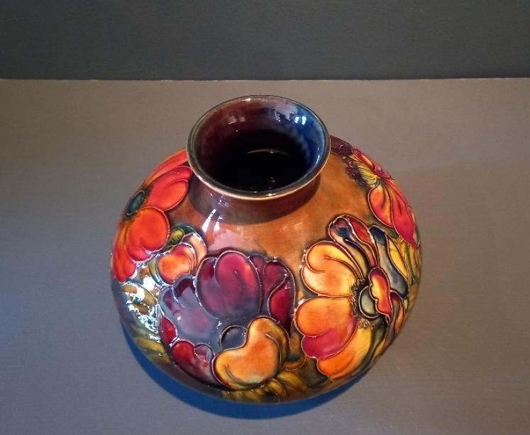 Large Moorcroft Flambe Glazed Anemone Vase - Image 5
