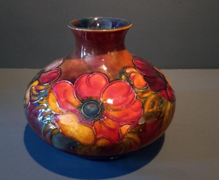 Large Moorcroft Flambe Glazed Anemone Vase - Image 7
