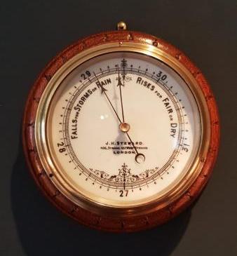 Victorian Oak Barometer by Steward