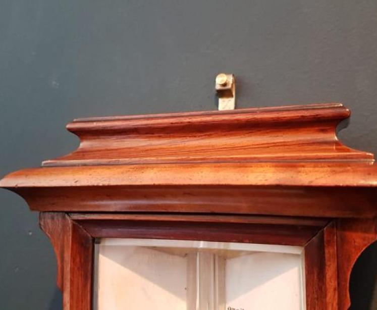 Victorian Burr Walnut Stick Barometer - Image 4