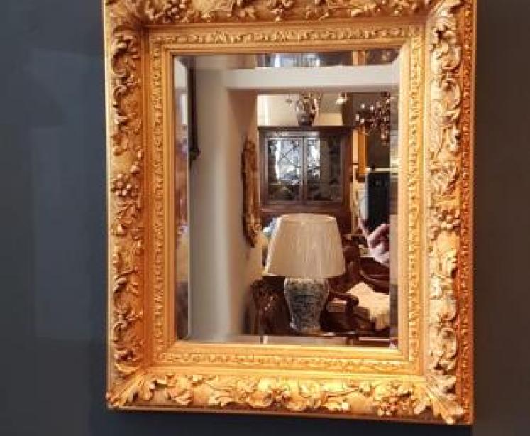 Matching Pair of Antique Timber Gilt Mirrors - Image 2