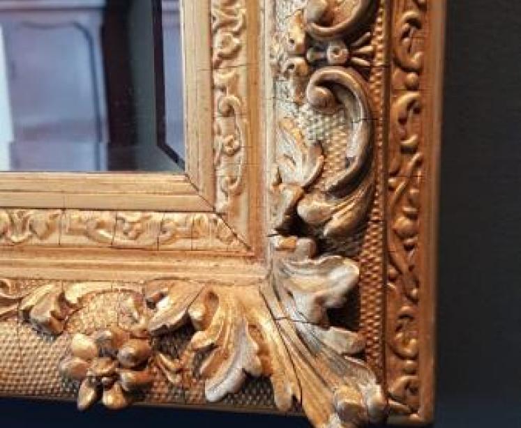 Matching Pair of Antique Timber Gilt Mirrors - Image 3