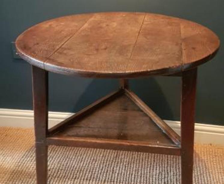 Original George III Oak Cricket Table - Image 1