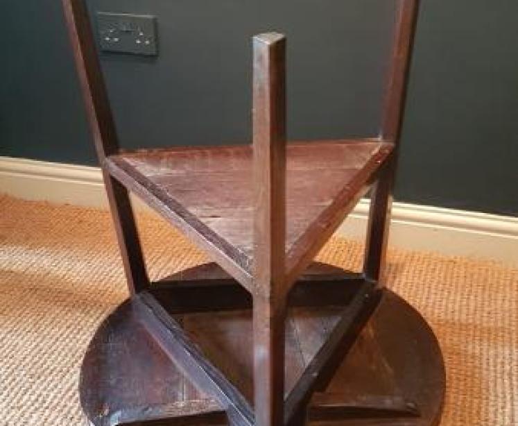 Original George III Oak Cricket Table - Image 5