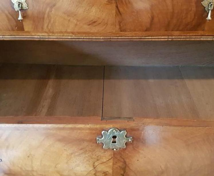 Original William and Mary Period Walnut Chest on Stand - Image 3