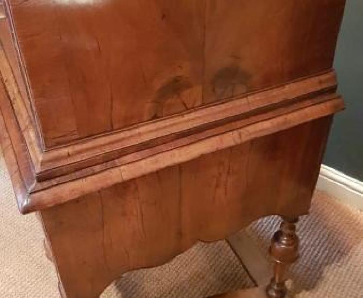Original William and Mary Period Walnut Chest on Stand - Image 4