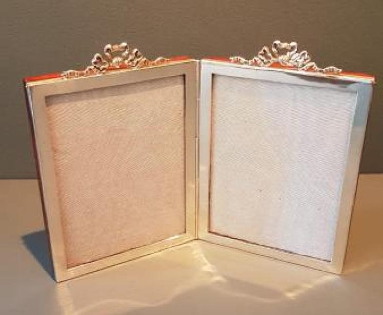 Edwardian Silver Double Photo Frame - Image 1