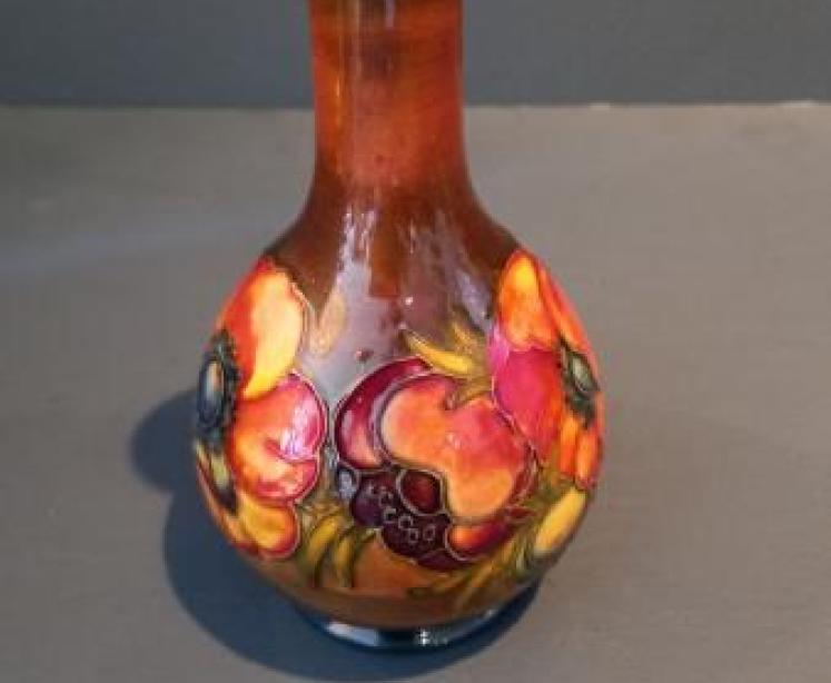 Moorcroft Anemone Flambe Glazed Narrow Neck vase - Image 1