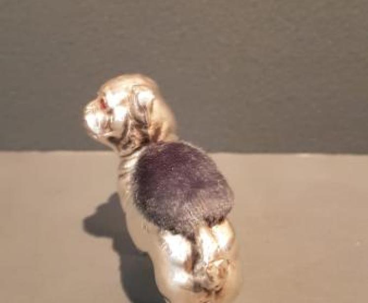 Rare Edwardian Silver Pug Pin Cushion - Image 5